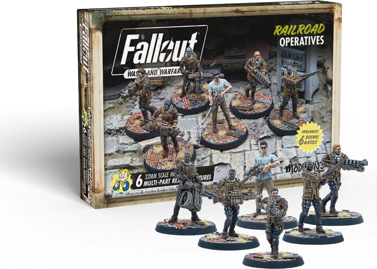 Fallout: Wasteland Warfare - Railroad: Operatives - Uitbreiding - Modiphius Entertainment - Ongeschilderd