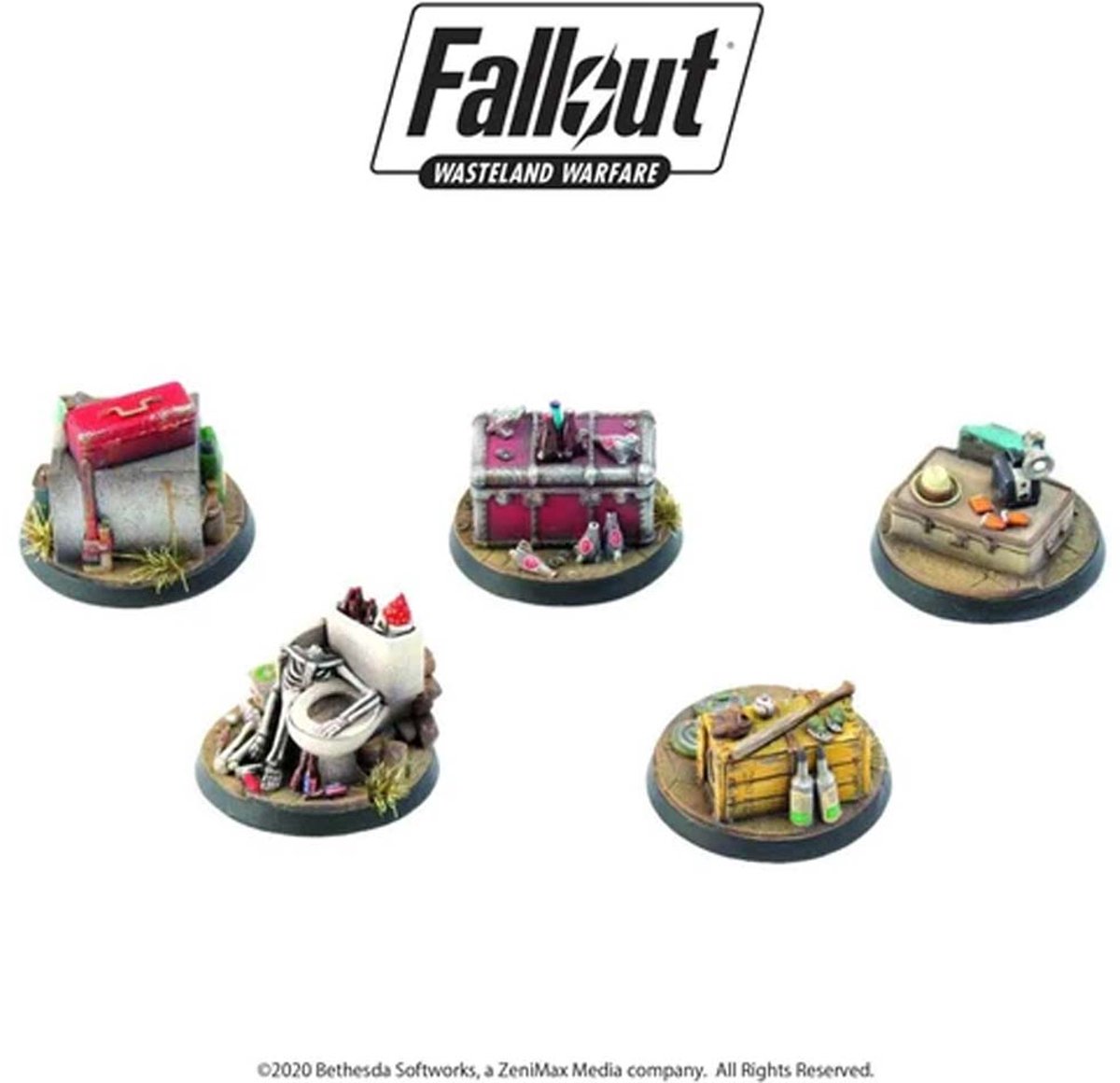 Fallout: Wasteland Warfare - Terrain Expansion: Objective Markers 1 - Uitbreiding - Modiphius Entertainment - Ongeschilderd