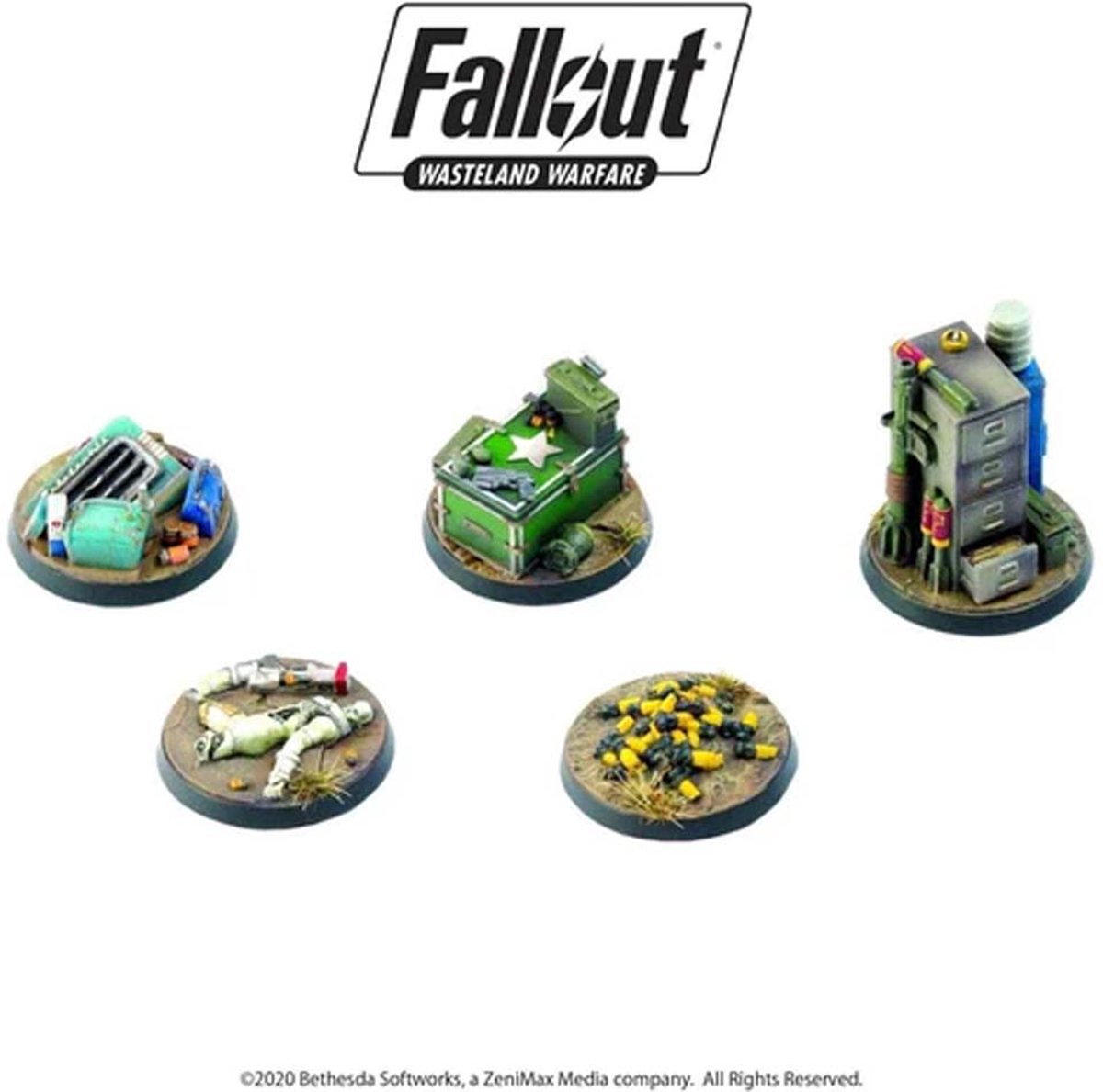 Fallout: Wasteland Warfare - Terrain Expansion: Objective Markers 2 - Uitbreiding - Modiphius Entertainment - Ongeschilderd