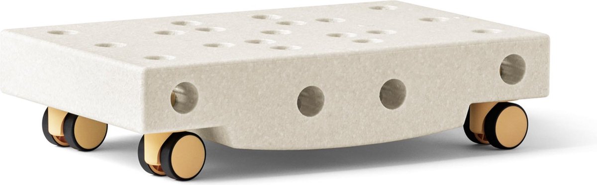 Modu Activity toy Scooter Board - Blokken - Balansbord Tummy Time -Balansbord- Open ended speelgoed - Sand Grey / Honey Yellow