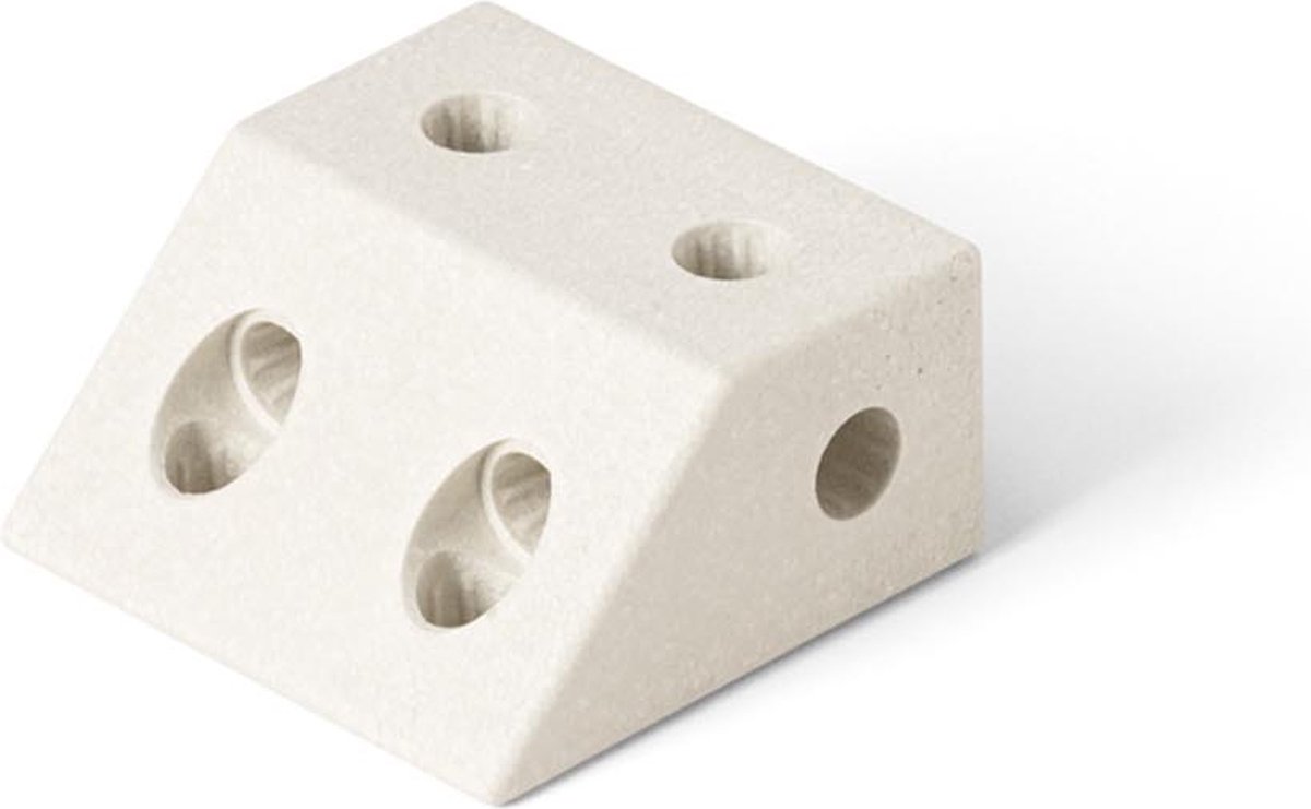 Modu Blok Hoekig - Zachte blokken- Uitbreiding - Balansbord -Speelgoed 1 jaar - Sand Grey