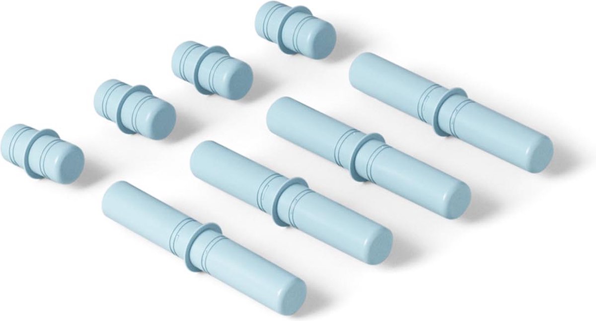 Modu Staven - Zachte blokken -Uitbreiding - 8 staven - Sky Blue