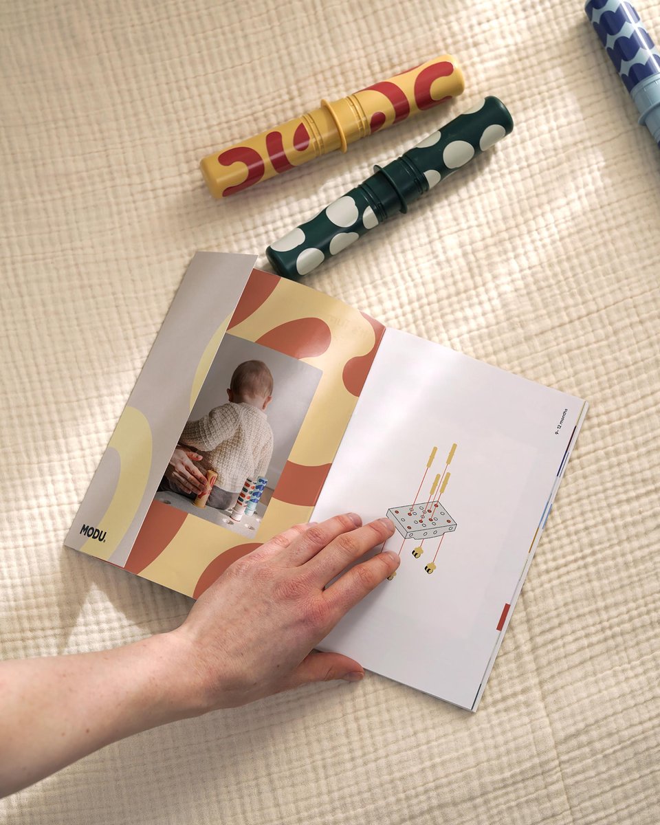 Modu Staven x 5 Rattle Pegs - 5 Modu staven - Sonsorisch speelgoed - open Ended speelgoed