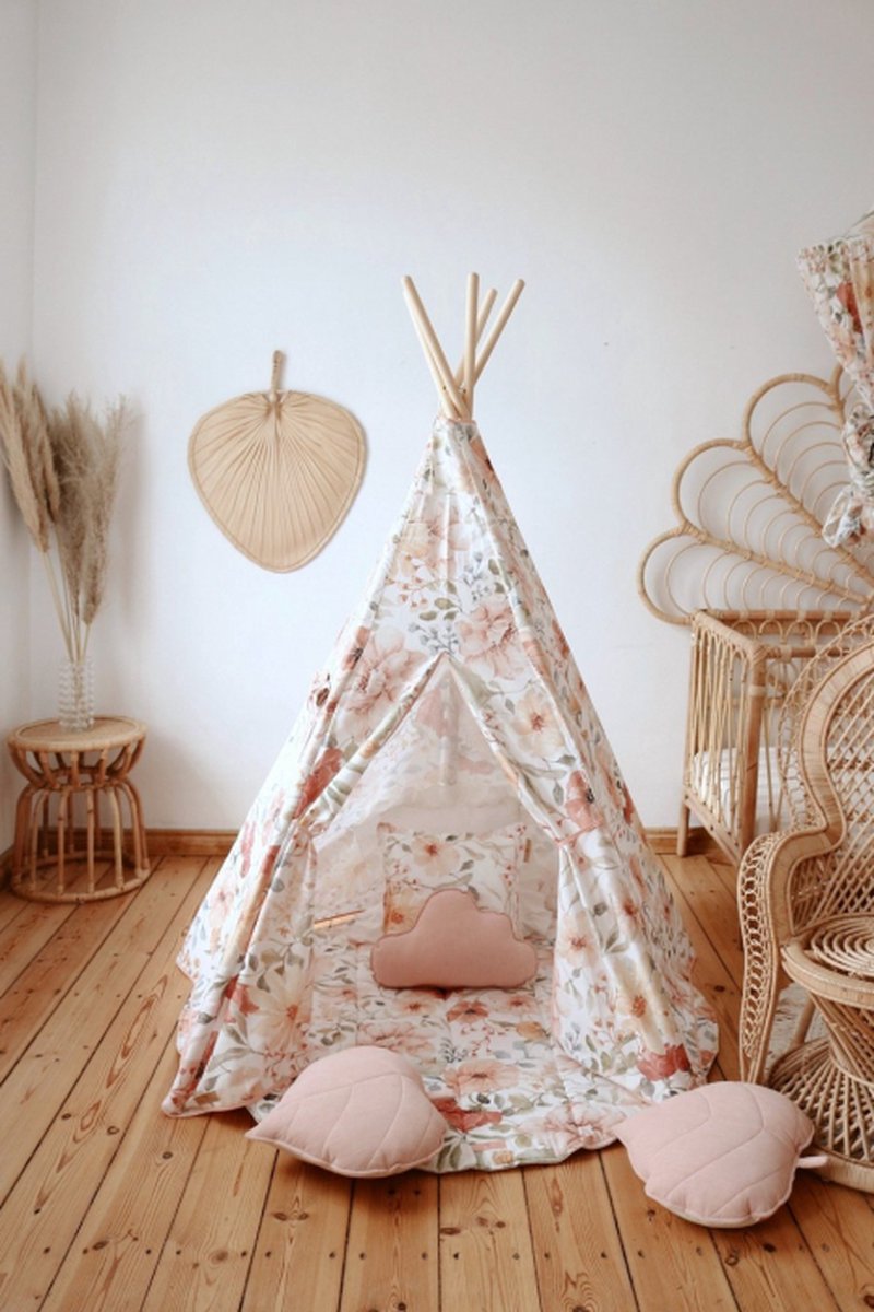 Katoenen Tipi   - Tipi   Print Flower Power -  