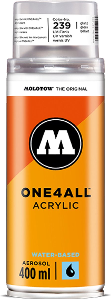 Molotow ONE4ALL Acryl Vernis - Glans 400ml - canvas, textiel, metaal, hout, glas etc.