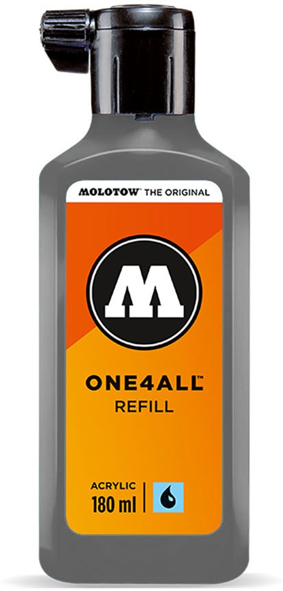   ONE4ALL™ - 180ml Donkergrijze navul Inkt op acrylbasis