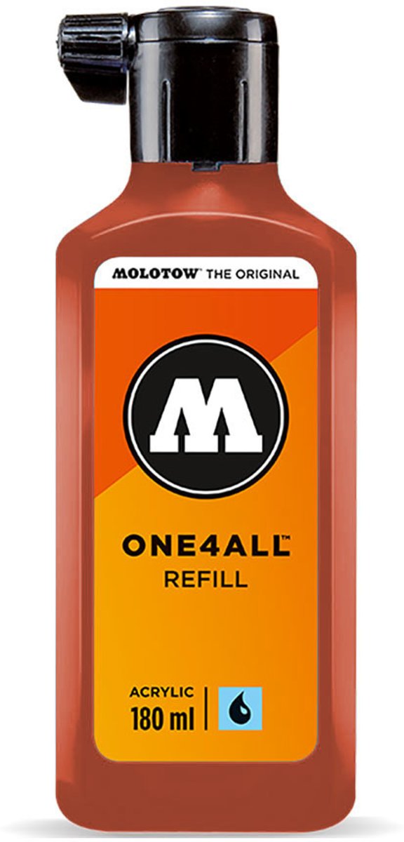 Molotow ONE4ALL™ - 180ml Roodbruine navul Inkt op acrylbasis