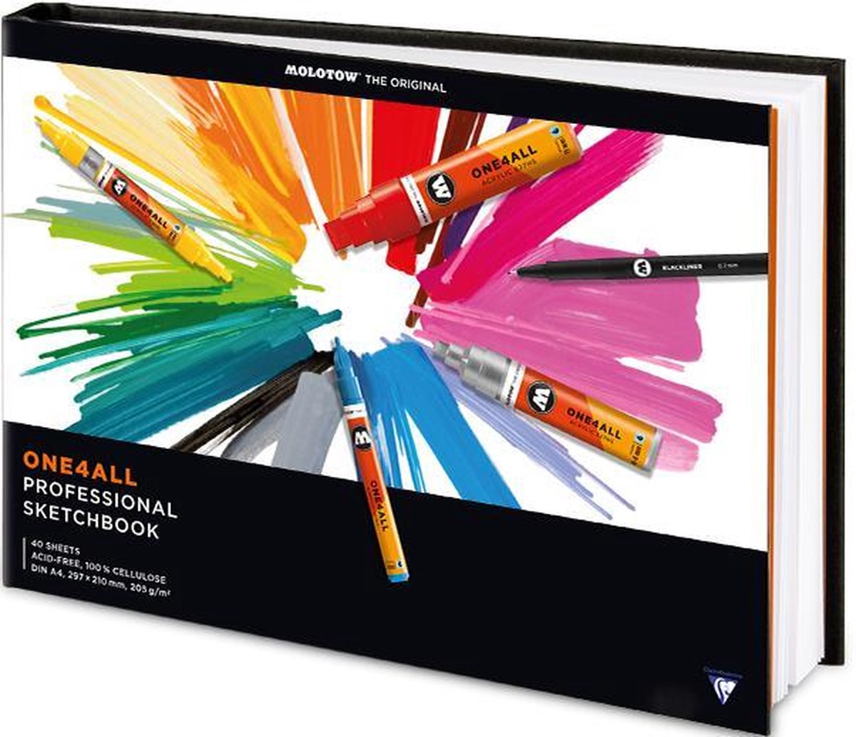 Molotow ONE4ALL™ Professional Sketchbook - Schetsboek - Mixed Media - A4 Landschap
