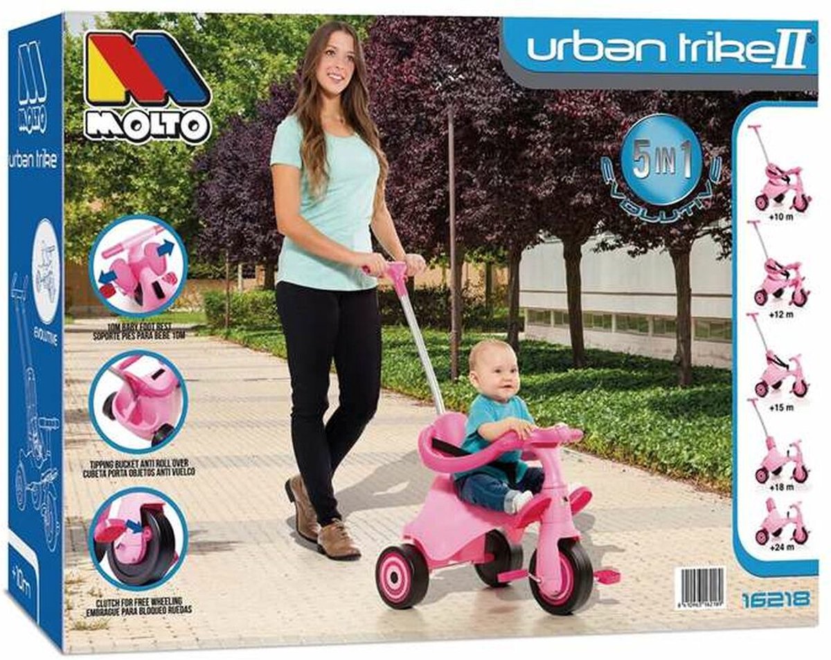 Driewieler Moltó Urban City Roze