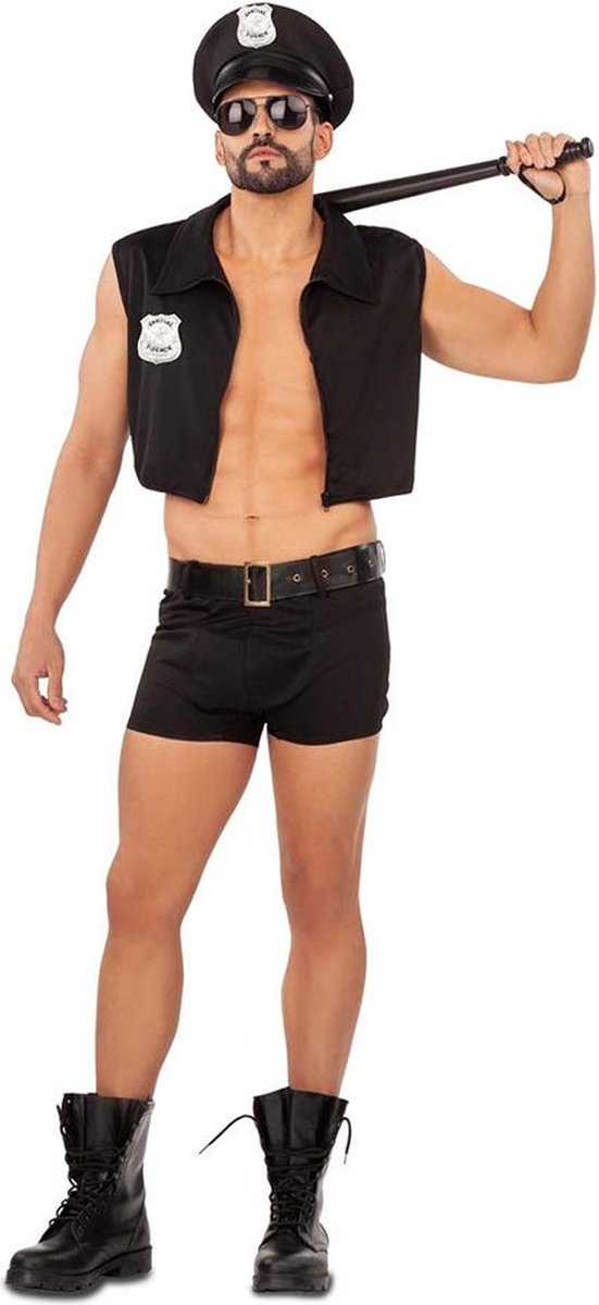 Mom Politieagent Kostuum Zwart M-L