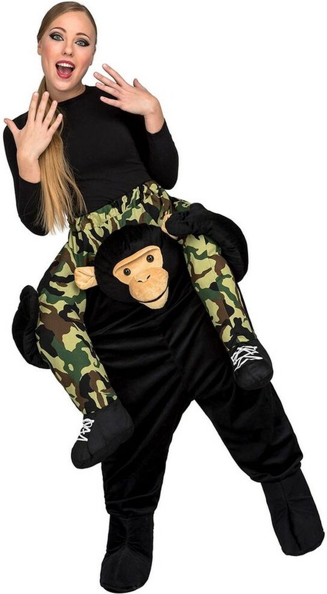 Mom Rijdend Apenkostuum Groen M-L