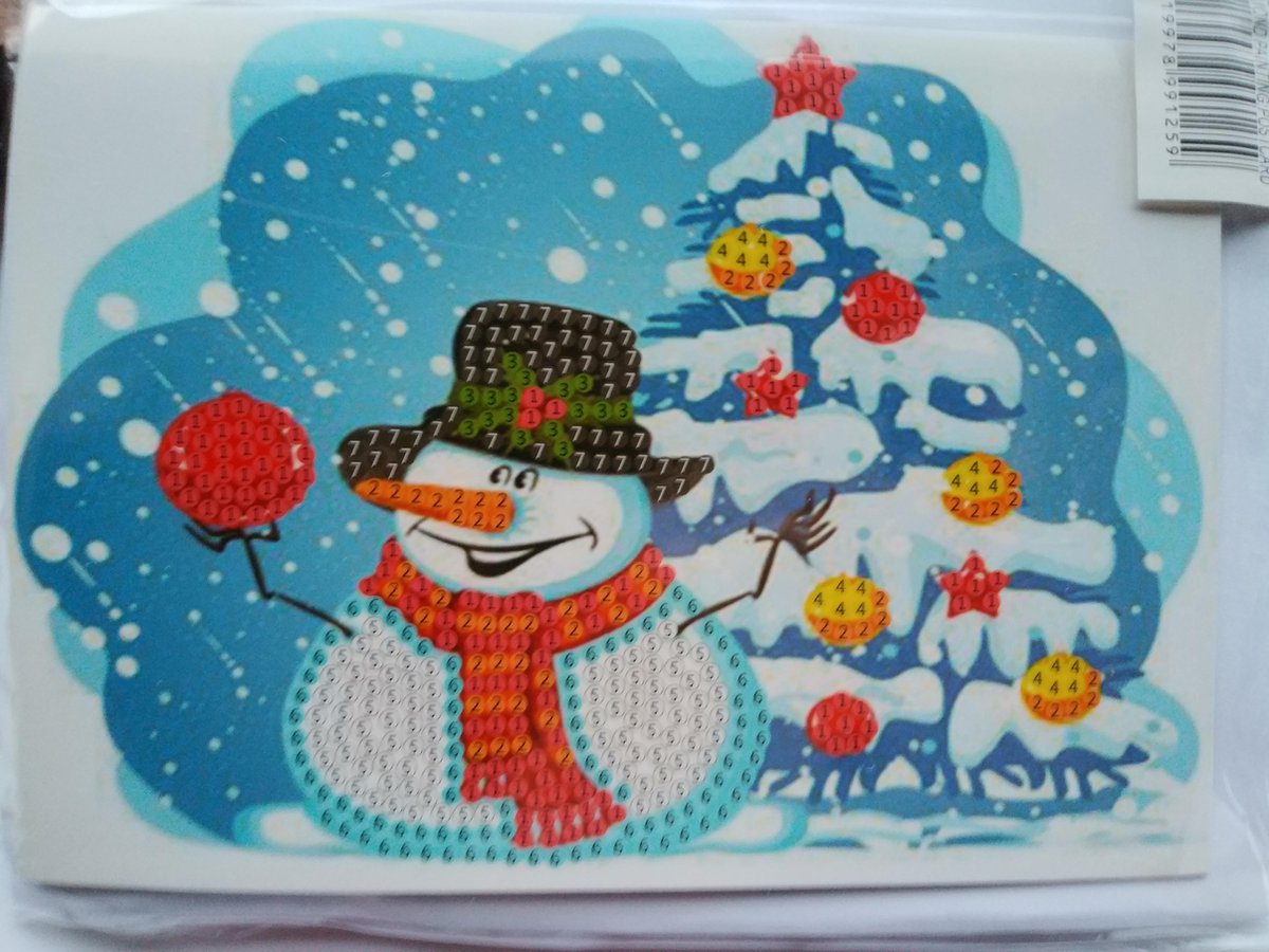 DIAMOND PAINTING KERSTKAART