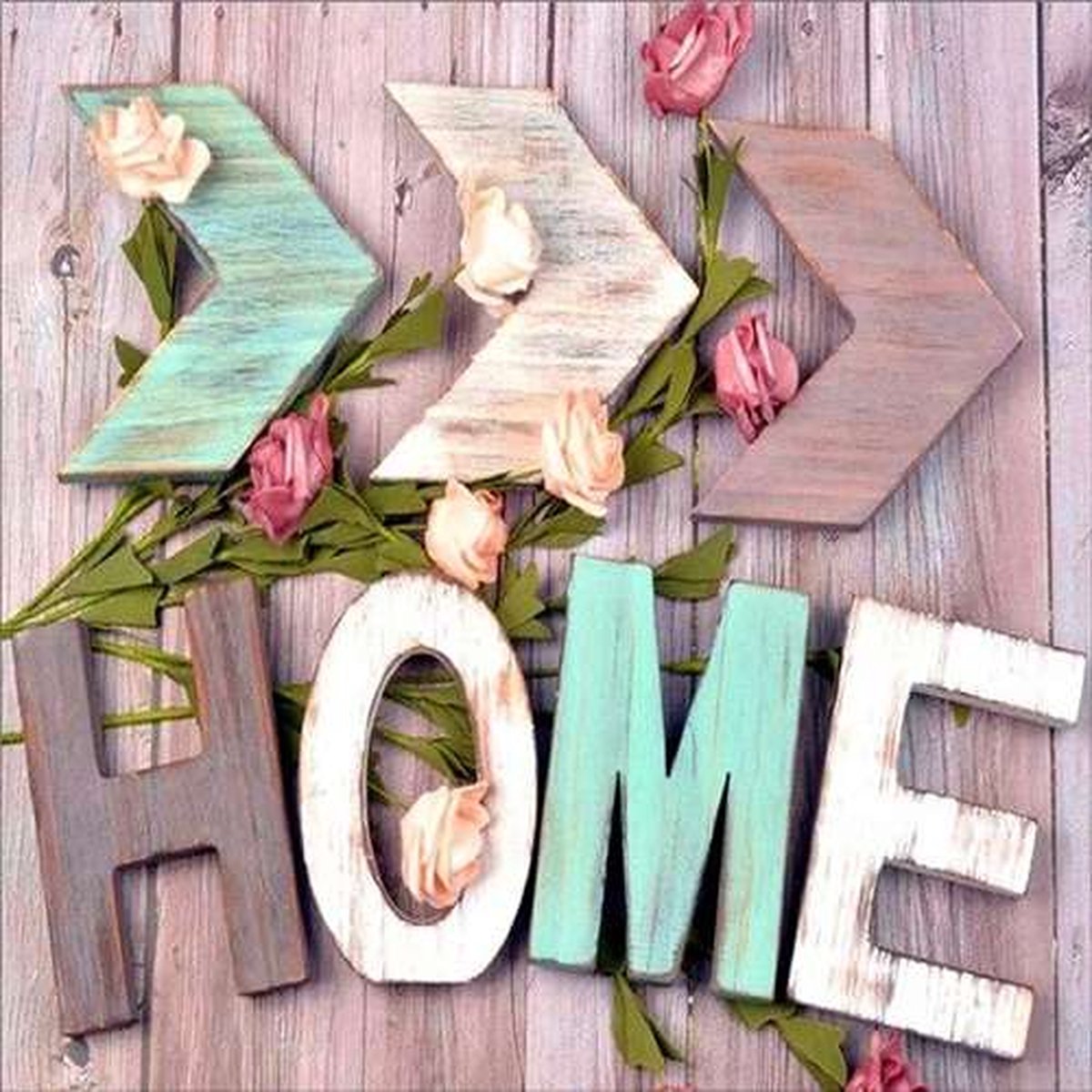 Diamond Painting - Home - Volledig - Vierkanten steentjes - 50x40