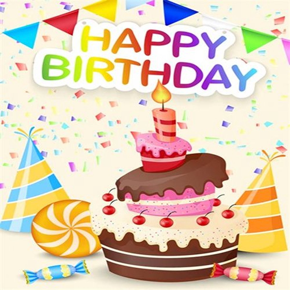 Diamond Painting - Verjaardagkaart - Taart - Ronde steentjes - 18x13cm