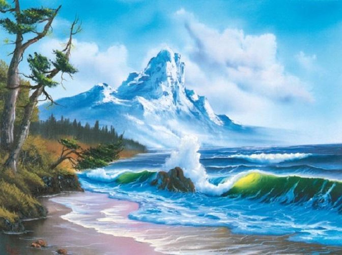 Mona Lisa diamond painting compleet pakket 40x30cm: zee