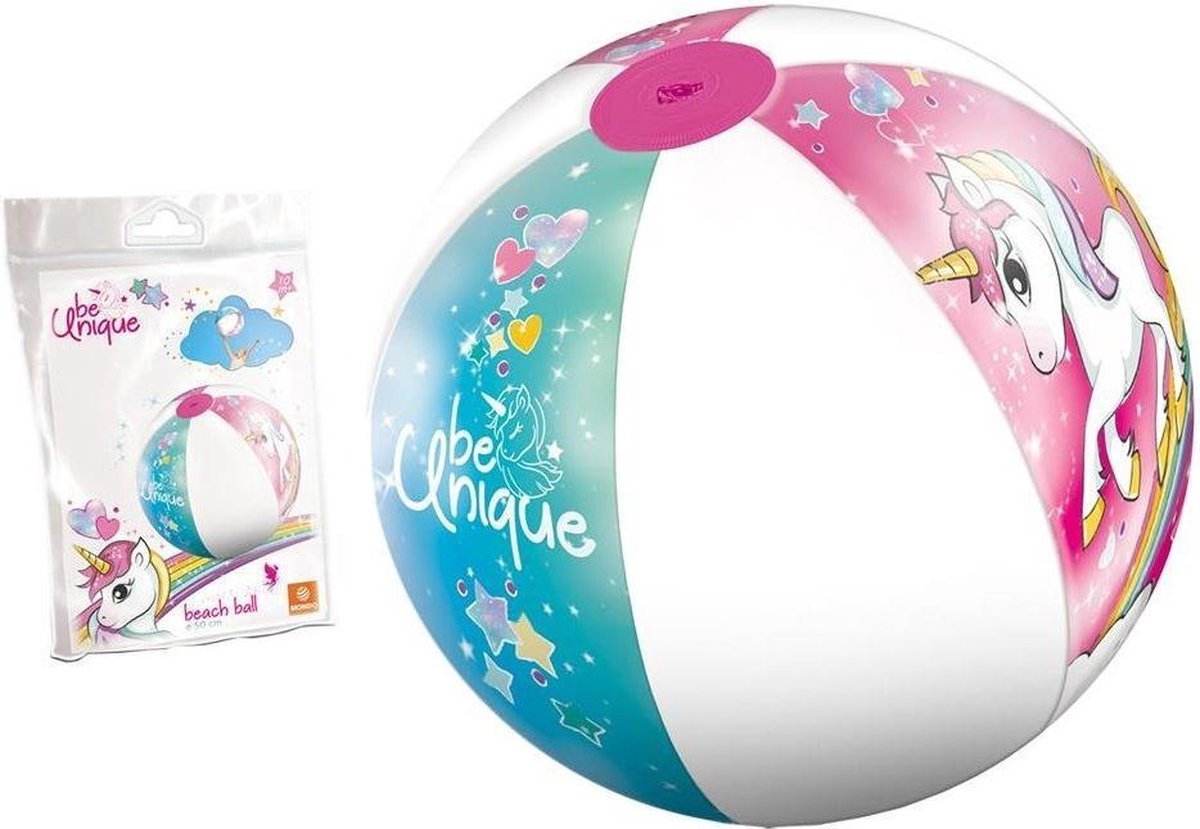   Strandbal Eenhoorn 50 Cm Roze