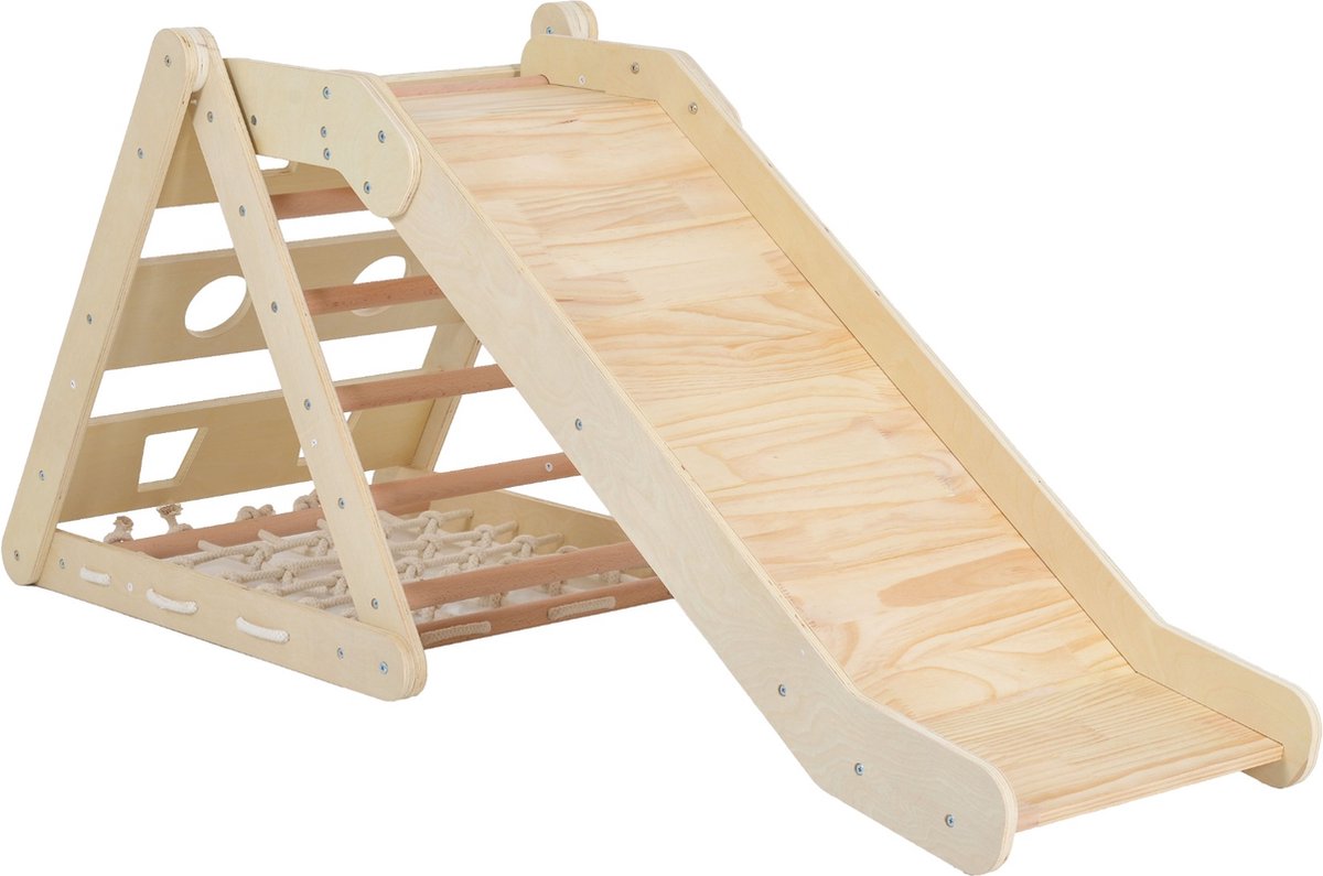   Montessori 3-in-1 Houten   met Glijbaan 111728