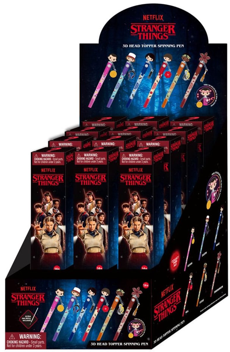 Monogram Int. Stranger Things pen 3D Head Topper Spinning Pen Stationery