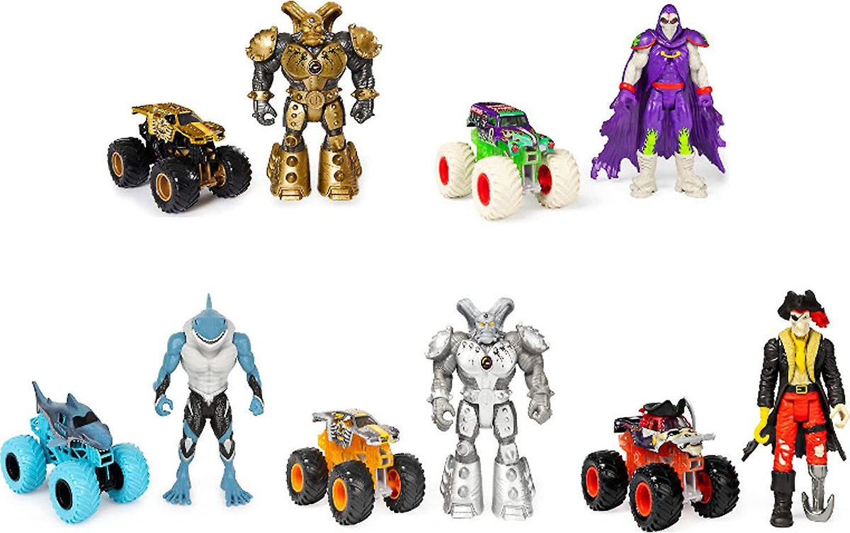 Monster Jam 1:64 Die Cast + Creature Figure Set (Een willekeurig)
