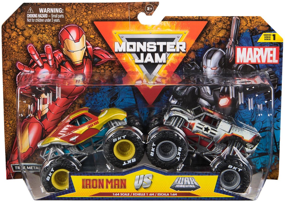 Monster Jam Marvel Spiderman Venom - Schaal 1:64 - Metaal - 2 Pack