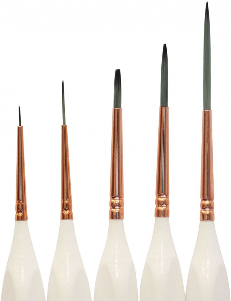 Mont Marte 5 delige detail/liner penselen set - Taklon penselen