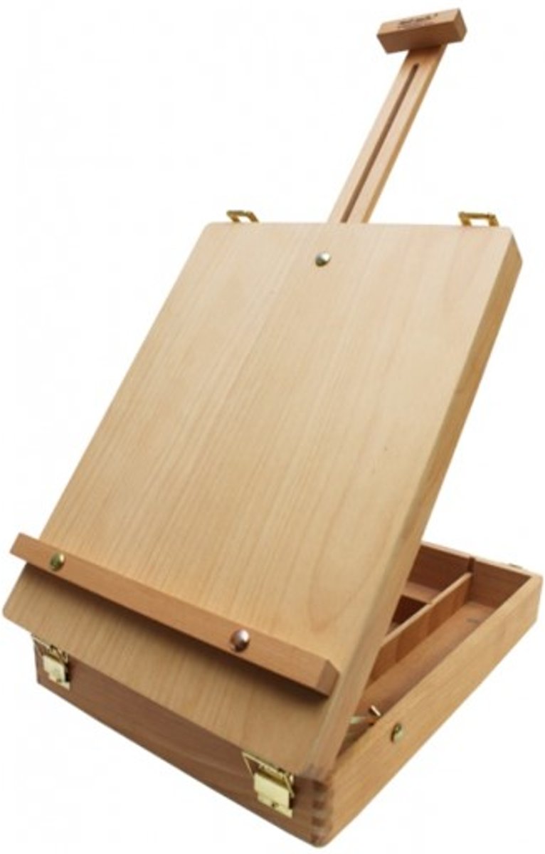 Mont Marte houten tafelezel - opgevouwen 36 x 27 x 9,5 cm