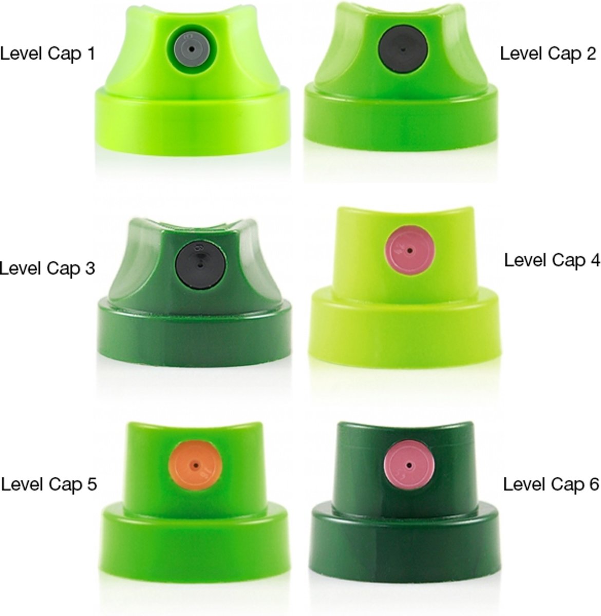 Montana 6 New Level Caps - 6 gemengde spuitmondjes