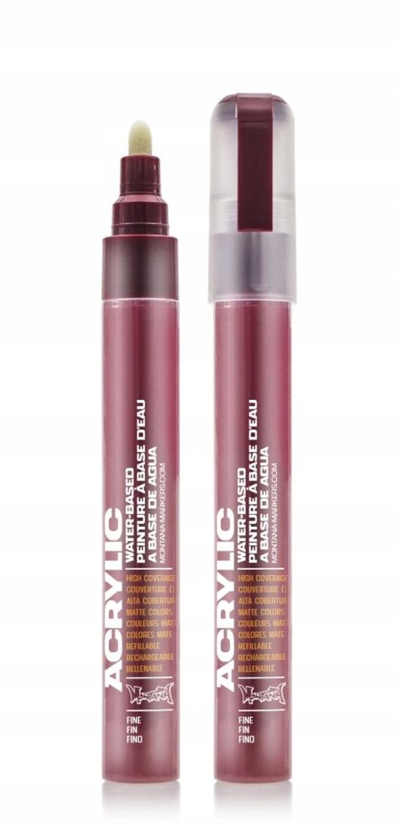 Montana Acrylic Marker Fine 2mm Royal Red - Precisie & Levendige Kleuren
