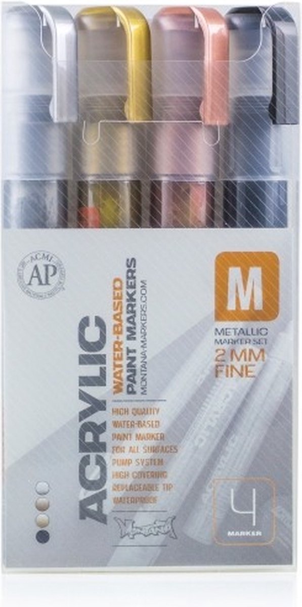 Montana Acrylic Marker Set Metallic 2mm
