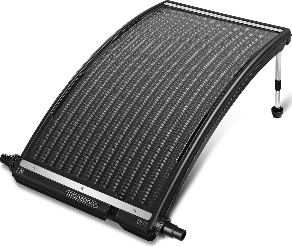 3x Monzana Zonnepaneel 110x69x14cm 10000 L/h In hoogte verstelbaar 32/38mm Aansluiting HDPE UV Zwembadverwarming Zwembad
