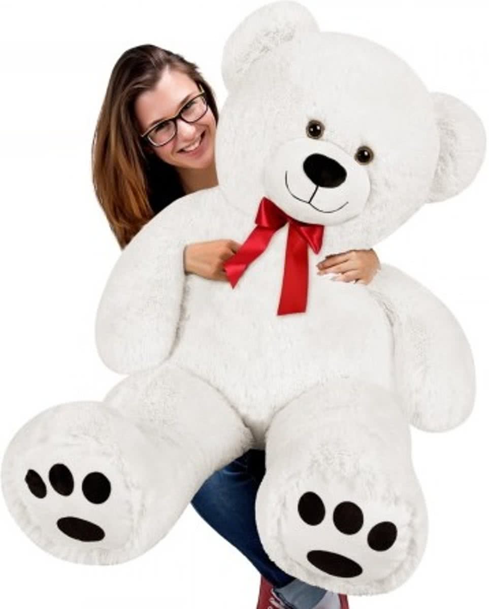   Jumbo Teddy - Knuffelbeer - 100 cm - Wit