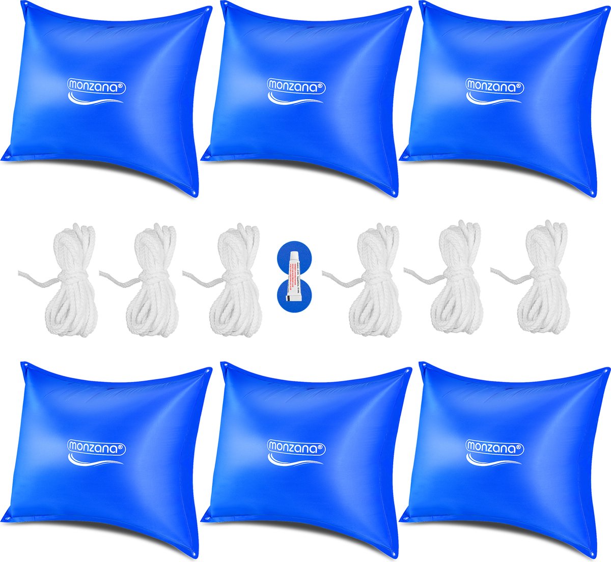 Monzana Zwembadkussen XL 6 stuks - Chloorbestendig PVC – Blauw