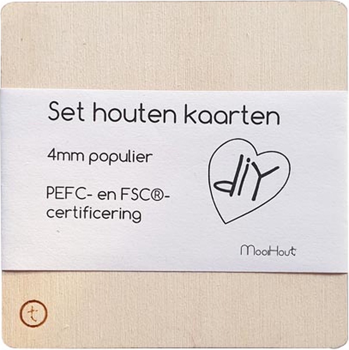 Blanco kaarten van hout - 10x10cm - Onderzetter - DIY Project - Houtbranden - Coasters - Wenskaarten