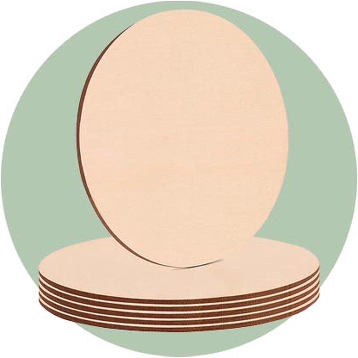 Onbewerkte Ronde Cirkels - 22 cm - 4mm Dik – Standaard Natuurlijk Blank Houten Schijven - CD’s Schijven - Voor Hobby, Aankondiging, Huisdecoratie Ornamenten, Houtbranden