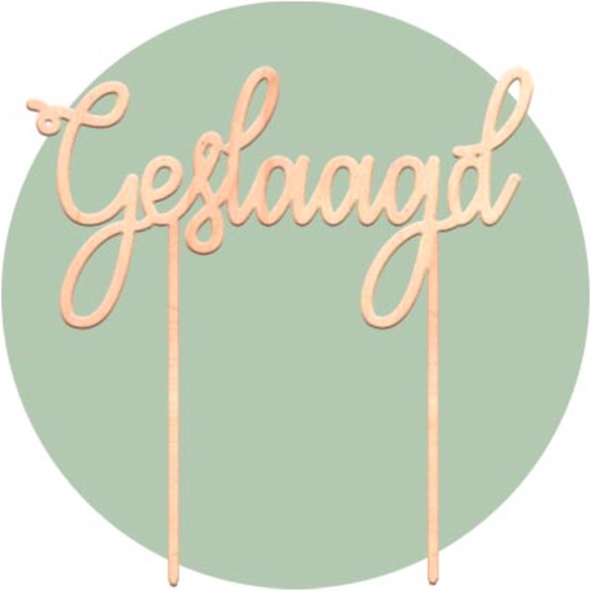 Taart topper - GESLAAGD -   - Taart steker