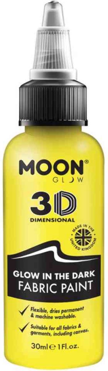 Moon Creations - Moon Glow - Glow In The Dark Textielverf - Geel