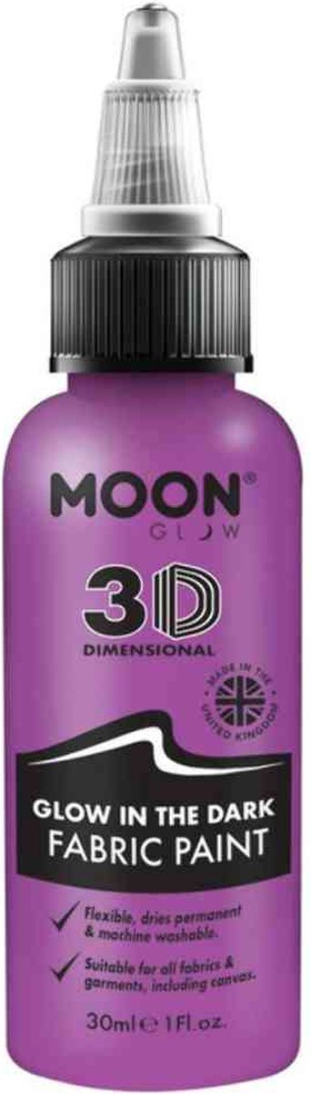 Moon Creations - Moon Glow - Glow In The Dark Textielverf - Paars