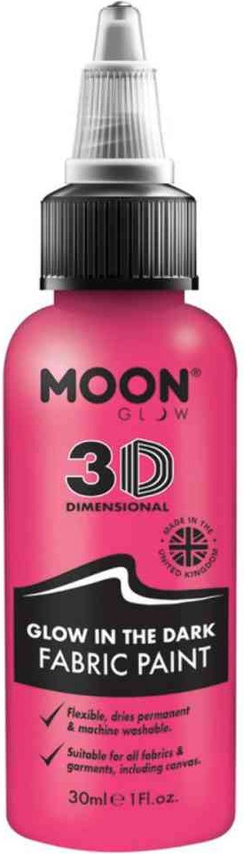 Moon Creations - Moon Glow - Glow In The Dark Textielverf - Roze
