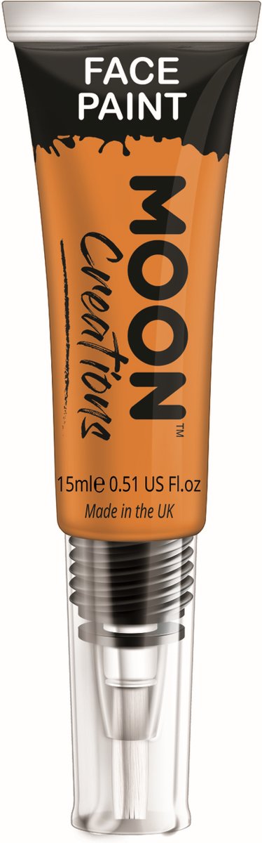 Moon-Creations Body & Face paint met kwast Oranje