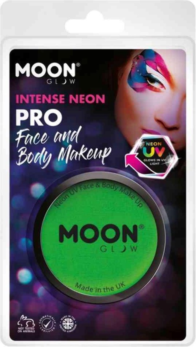 Moon Creations Face & Body Paint Schmink Moon Glow - Pro Intense Neon UV Groen