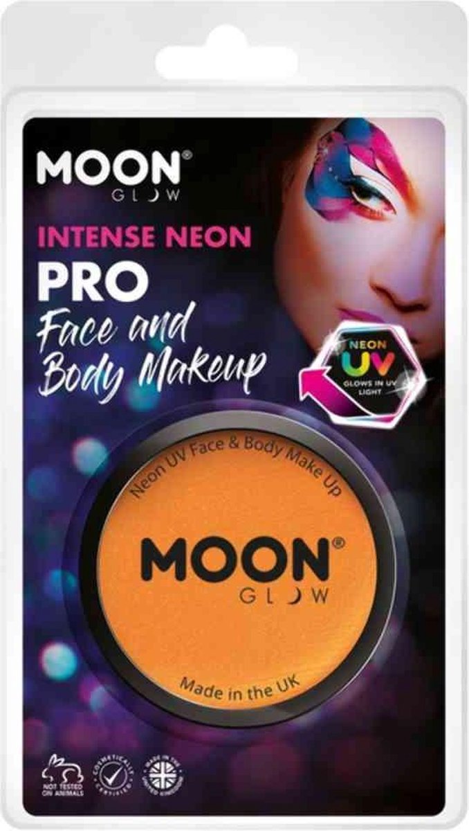 Moon Creations Face & Body Paint Schmink Moon Glow - Pro Intense Neon UV Oranje