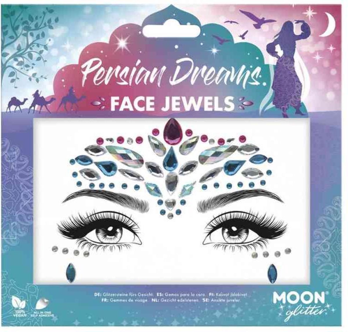 Moon Creations Gezicht Diamanten Sticker Moon Glitter - Persian Dreams Multicolours