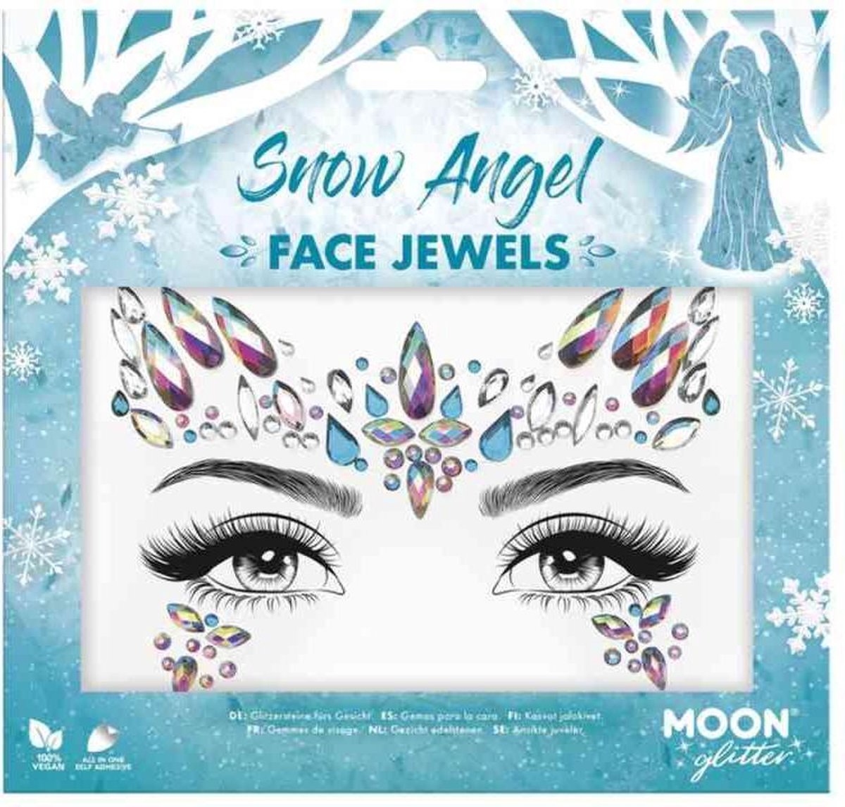 Moon Creations Gezicht Diamanten Sticker Moon Glitter - Snow Angel Multicolours
