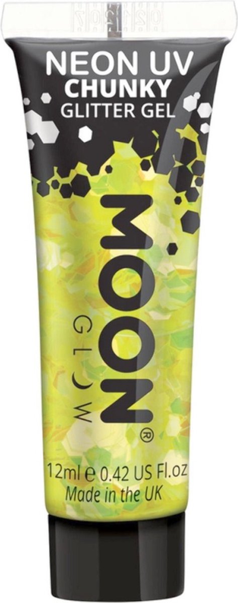 Moon Creations Glitter Makeup Moon Glow - Neon UV Chunky Glitter Gel Geel