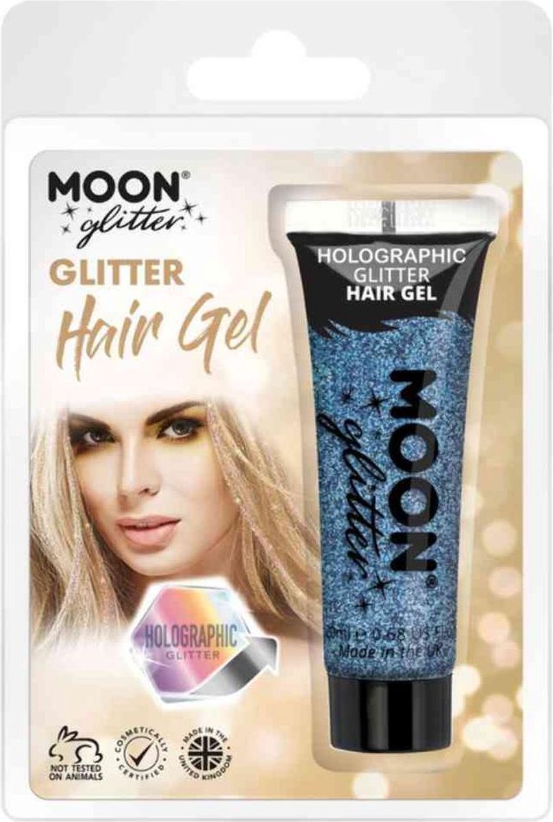 Moon Creations Haargel Moon Glitter - Holographic Blauw