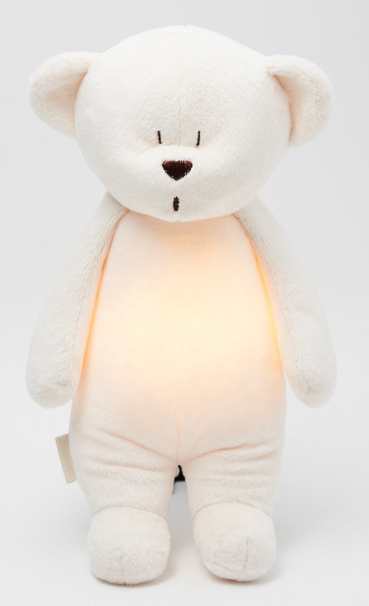 Moonie The Humming Bear Cream 2.0 - organic - hartslag knuffel - beer