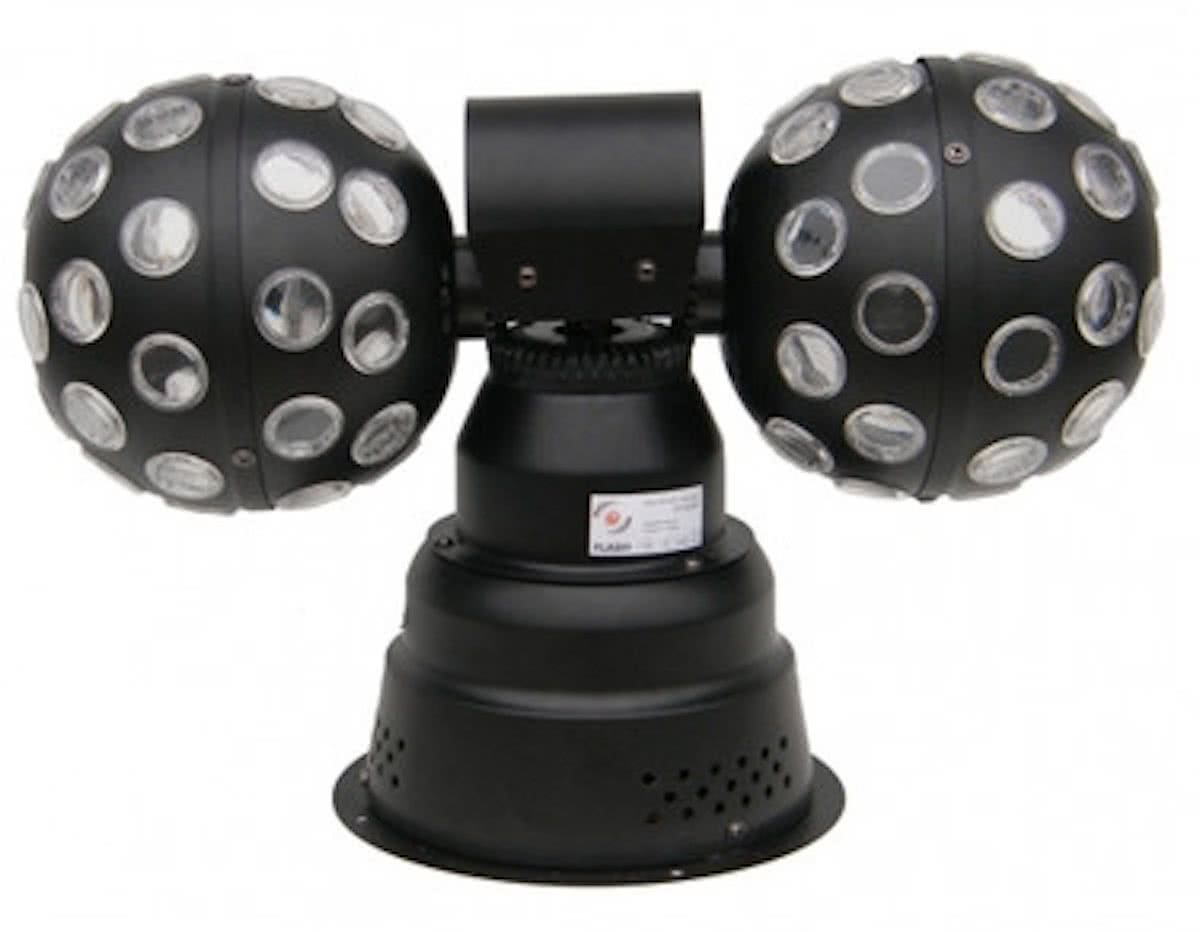 discolamp dubbele draaiende led kleuren balls