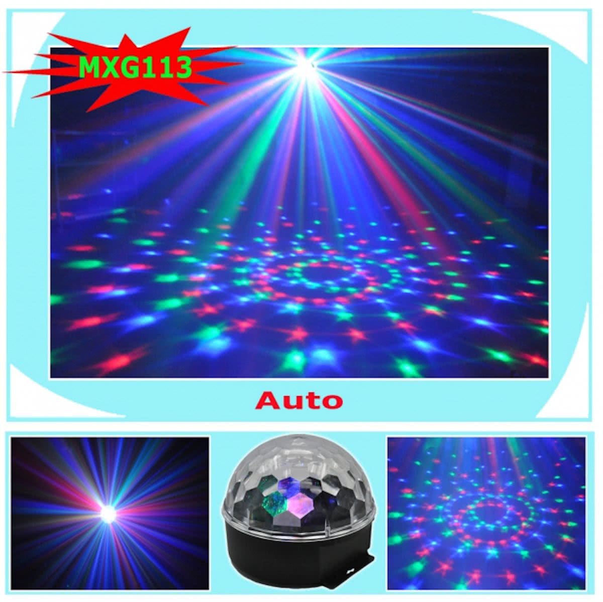 discolamp led ball automatisch gestuurd