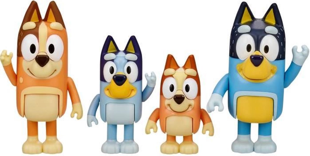 BLUEY Familie 4 speelfiguren - Speelset
