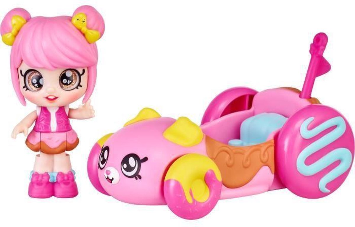 KINDI KIDS Mini Kindi-pop en raceauto van 9 cm voor kinderen